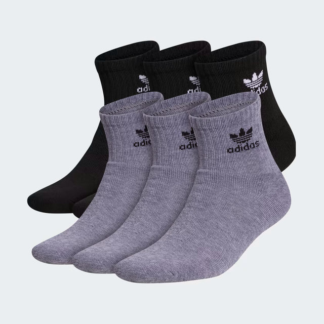 Adidas Unisex Trefoil Quarter Socks 6 Pairs